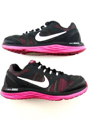 Nike 2014 Daul Fusion Women's Pink/Gray Running Sneakers  653594-003 Size 7
